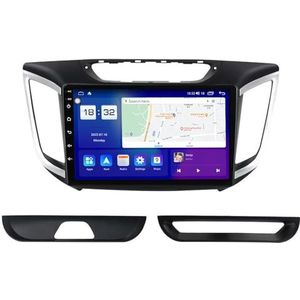 Android 14 autonavigatie in-dash autoradio-ontvanger voor Hyundai Creta IX25 2015-2019 dubbel Din 9 inch touchscreen autoradio met satellietnavigatie Bluetooth handsfree RDS SWC(P18 8Core 6+128G)