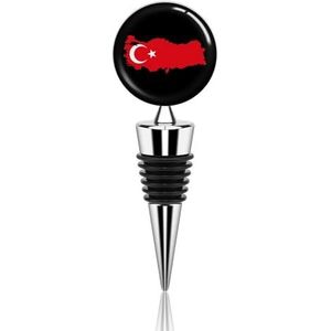 Turkije Vlag Wijnfles Stoppers Herbruikbare Zinklegering Fles Saver Sealer voor Geschenken Party Bruiloft