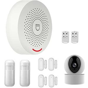 Beveiligingscamerasysteem buiten, Tuya Alarmsysteem Draadloos 433 MHz Beveiliging Inbreker Smart Home APP Deur Raam Sensor Bewegingsmelder (Color : 10, Size : 1)