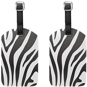 Bagagelabels,Zebra Print Bagagetas Tags Travel Tags Koffer Accessoires 2 Stuks Set