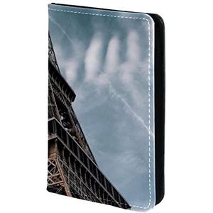 Paris Eiffeltoren Retro paspoorthouder, paspoorthoes, paspoortportemonnee, reisbenodigdheden, Meerkleurig, 11.5x16.5cm/4.5x6.5 in