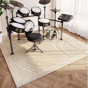 Luminexia Drum tapijt geluiddichte deken, trommeltapijt antislip absorptie mat drummat, woonkamer tapijten, dikker schokabsorptie mat voor basdrum snare & andere muziekinstrument mat