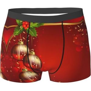 ZJYAGZX Kerst Rode Lantaarn Print Heren Boxer Slips Trunks Ondergoed Vochtafvoerend Heren Ondergoed Ademend, Zwart, XL