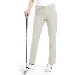 SHEAGO Dames golfbroek stretch lichtgewicht ademend werk dames golfbroek met zakken golfbroek, Beige, 46