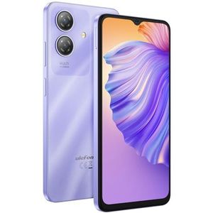 Ulefone Android 14 Smartphone Note 21, 6,56 inch HD+ groot display, 8 GB RAM + 128 GB ROM, 13 MP + 8 MP, Dual SIM mobiele telefoon, batterij 5000 mAh, vingerafdrukken + gezichtsherkenning, GPS, violet