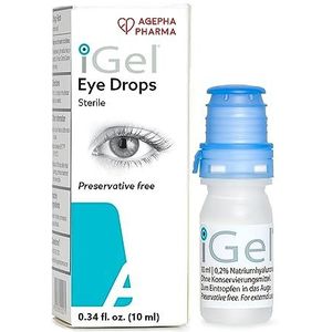 iGel Bevochtigende oogdruppels voor rode en jeukerige ogen | Kunstmatige tranen voor droge ogen | Bevochtig de ogen met contactlensdruppels zonder bewaarmiddelen