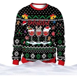 Kersttrui | Unisex Ugly Christmas Printed Pullover - Zachte kleding voor koppels, tieners, kinderen en meer