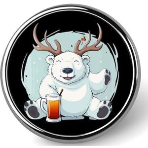 Beer Herten Bier Ronde Broche Pin voor Mannen Vrouwen Aangepaste Badge Knop Kraag Pin voor Jassen Shirts Rugzakken