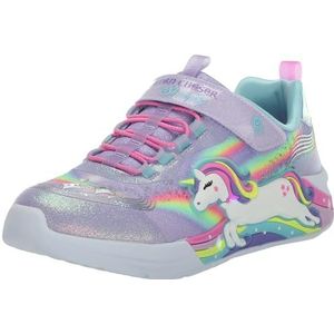 Skechers S-Lights Unicorn Chaser sneakers voor meisjes, Lavender Multi, 32 EU