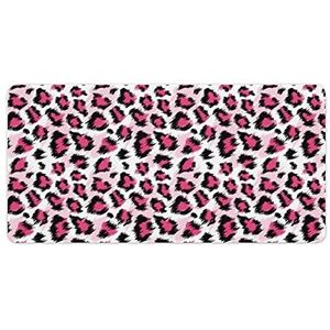 Roze Luipaard Patroon Mode Bureau Muismat Antislip Gaming Muismat Accessoires Decor 30x60cm