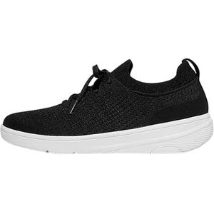 FitFlop Super-q gebreide instapsneakers voor dames, Zwart, 40 EU