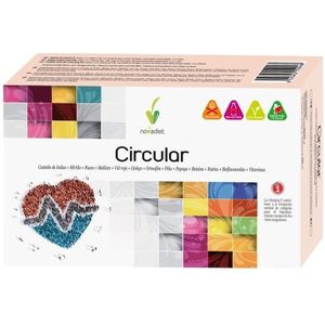 Novadiet - Ronde flesjes met rusco, rutine, mythyl, paardenkastanje, melilot, ginkgo, helpt de veneuze doorbloeding, vermindert zwellingen, zwaar gevoel bij vermoeide benen