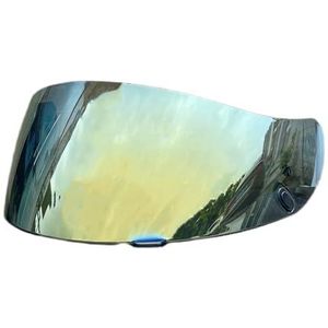 Motorhelm vizier lens, Helmvizier, HJ-09 Vervangend UV-beschermend krasbestendig helmvizier for CL-15 CL-16 CL-17 CL-SP CS-R1 CS-R2 FS-10 FS-15 IS-16 FG-15 AC-12 (goud)(Gold)