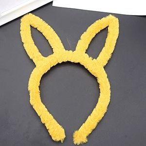 Leuke leuke stoffen haarband met konijnenoren, hoofdsieraad voor het gezicht (konijnenoren, geel)