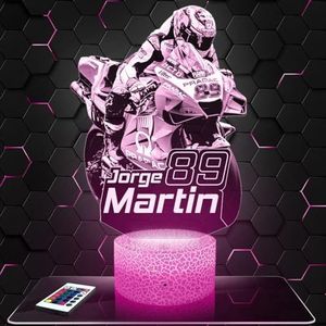OraTrade Motocross nachtlampje voor kinderen, 3D motorfiets nachtlampje met 7 kleuren, verjaardagscadeau Kerstmis voor jongens, woondecoratie