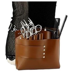Kapperstas met grote capaciteit tas voor haarschaar voor kappersgereedschap voor fles haarspelden kappersgereedschap (bruin)