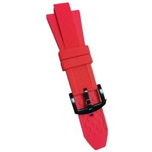 EDVENA 29mm rubberen horlogeband compatibel met MK9019 MK8295 MK8492 MK9020 MK9020 (Color : Red black buckle, Size : 29mm)