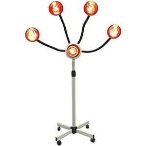 Haarkleur 5-kops infraroodlamp Rood licht Verwarming Salon Kapper Föhn Kleurprocessor Therapie met flexibele armen, 5 lampen