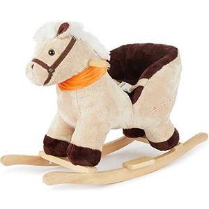 Bieco Pluche schommeldier paard 73,5 x 33,5 x 53 cm, hobbelpaard voor baby's, schommeldier baby, kinderschommel binnen, babyschommel, babyschommel, hobbelpaard vanaf 1 jaar, babyspeelgoed vanaf 9