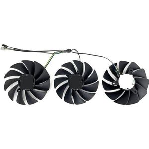 GA92S2U GFY09215M12SPA 4PIN GPU RTX3080 RTX3090 Koelventilator voor ZOTAC RTX 3070 Ti 3080 3090 voor Trinity OC Grafische Videokaartventilatoren(Black 3-Fan GA)