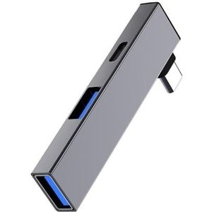 Aluminium USB C-hub met USB3.0+USB2.0-poort voor zeer snelle connectiviteit