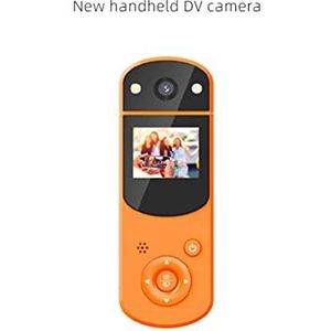 1080P Action Camera, multifunctionele handheld DV Digitale camera, roteer de selfie lens recorging MP3-speler camera(Color:Orange)