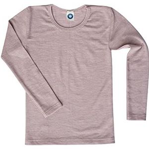 Cosilana, Onderhemd voor kinderen met lange mouwen, 70% wol (kbT), 30% zijde, roze (rose melange), 140 cm