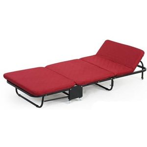 ZYDZ Vouwbed kantoor vouwbed voor 1 persoon thuis lunch pauze bed vrije tijd dutje bed eenvoudig multifunctioneel 3-voudig bed, voor kamp thuiskantoor (kleur: 1, maat: 180 x 90 cm)