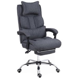 Ergonomische bureaustoel Kantelbaar van 90°-135° Bureaustoelen met armleuning en voetpedaal Bureaustoelen Katoenen ligstoel