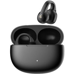 Edifier Open-Ear True Wireless Earphones, Bluetooth 5.4 met 28 uur, AI-microfoons met ruisonderdrukking, multipoint-verbinding en IP56 lichtgewicht voor in de sportschool - Zwart