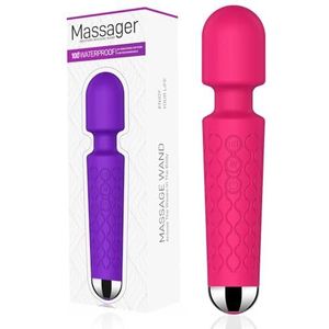Personal Wand Sex Toys Vibrator | Clitoris Stimulator Vibrators for Her | Sex toy for her | Personal Wand Massager Woman | 20 patterns and 8 speeds of fun | Quiet | Toys for female adults (Rose Red)