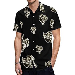 America Eagle Proud Country Usa Heren Hawaiiaanse shirts Korte Mouw Casual Shirt Button Down Vakantie Strand Shirts 4XL