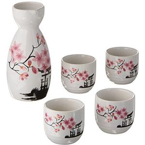 Generic Japanse Sake Set, Porselein, Wit