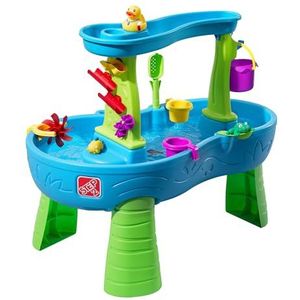 Step2 Rain Showers Splash Pond Watertafel Blauw met 13-delige accessoireset | Waterspeelgoed voor kind | Activiteitentafel met water voor de tuin