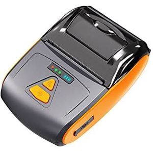 Handheld Inkjet -printer Draagbare Mini Impresora Bon Printer Draadloze USB Type-C 58mm Bluetooth Thermische Printer POS Bill Mobiele en Computer Printers Snel afdrukken zonder vertraging(Yellow Print