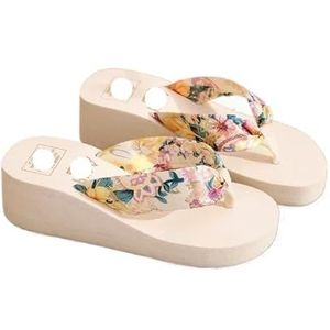 Jhsm-danielfan Teenslippers voor dames, set van 2 stuks, 2025 met plateauzool voor strand, casual, zomerwandelen, Wit, 42.5 EU