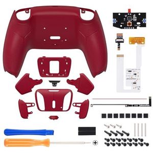 Remap Kit Controller BDM-030/040/050, Upgrade Board & Redesigned Back Shell & Buttons for EXtremeRate Programmeerbare RISE4 V3 for PS5(Volcanic Red)