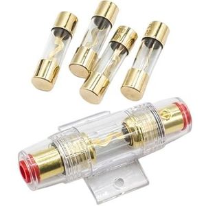 【1 set】Zekerblok voor auto, subwoofer, audio in lijn, amplifier, kabel, gauge, goud geplateerd, 10, 15, 20, 25, 30, 40, 100A (60A)