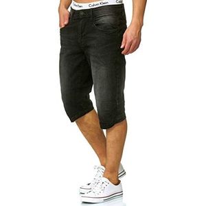 INDICODE Heren Jaspar Jeans Shorts | Jeans korte broek met 5 zakken Black L