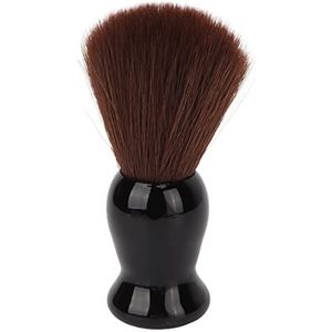 Baardborstel, Baardborstel met Zachte, Bruine Nylon Borstelharen voor Het Comfortabel Reinigen en Verzorgen van de baard. Ergonomisch Zwart Handvat Ideaal voor in de Salon en op