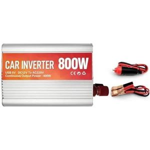 Spanningsomvormer Auto-omvormer 12V 220V 200W-1000W AC-stroomomvormer Met 5V USB-sinusgolf Auto-omvormer Laderconversie-apparatuur Stroomomvormer(800W)