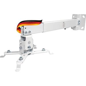 SCHWAIGER -9468- Projector plafondbeugel | projector muurbeugel | universele beugel voor videoprojector | draaibaar, zwenkbaar | hoge mechanische belastbaarheid | max. belastbaarheid 20 kg | wit