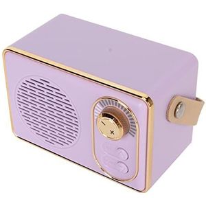 luidspreker, Mini 5W-luidspreker Vintage -luidspreker ABS 6 Uur Beschikbaar voor Campingdecoratie (Paars)