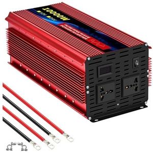 Spanningsomvormer Zonne-omvormer Met LED-display, Zuivere Sinusgolf 12V/24V Naar 220V/110V 50/60Hz, DC Naar AC-omvormer(12V60HZ,110V,10000W)