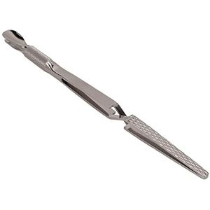 Multifunctionele Nagelscheerschakelaar en Shaper - Roestvrijstalen Double -end Nagelputjes voor Manicure met C curve Knijpen Goudkleur (Gunmetal Gray)