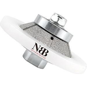 NBB diamant profielwiel diamantfrees met grotere geleidingskap diamantslijpschijf boor voor het profileren van porseleinen tegels keramiek graniet marmer steen voor haakse slijper (Bevel E10)