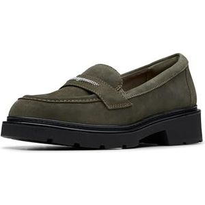 Clarks lauryl step, dames, Groen Donker Olijf, 37.5 EU