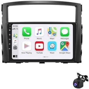 Android 12 autoradio 9"" Touchscreen Auto Stereo voor Mitsubishi Pajero 2006-2014 Ingebouwde Carplay Android Auto Ondersteunt WiFi GPS Bluetooth USB Stuurbediening/Mirror Link/achteruitrijcamera(Color: