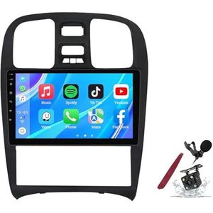 Android 14 Autoradio Sat Navi voor H-yundai Sonata Fe (2004-2012) 9 Inch Touchscreen Multimedia Speler met Draadloze Carplay GPS Navigatie FM RDS Bluetooth 5G-WiFi SWC DSP,M120s
