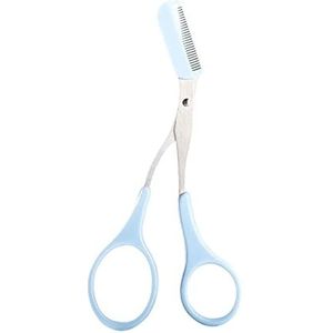 Wenkbrauw Trimmer Schaar Kam Roestvrij Staal Brow Haar Clips Shaping voor Grooming Trimmer Make-up Accesso Wenkbrauw met Kam voor Mannen